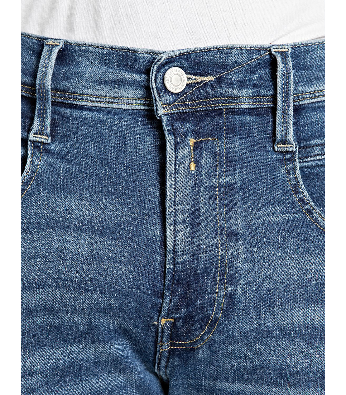 スリムフィットANBASS HYPERFLEX ブルーストレッチデニム 詳細画像 ブルー 5